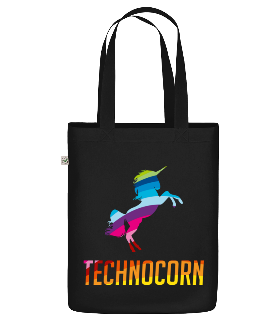 Technocorn - Sac en toile bio - Noir - Devant