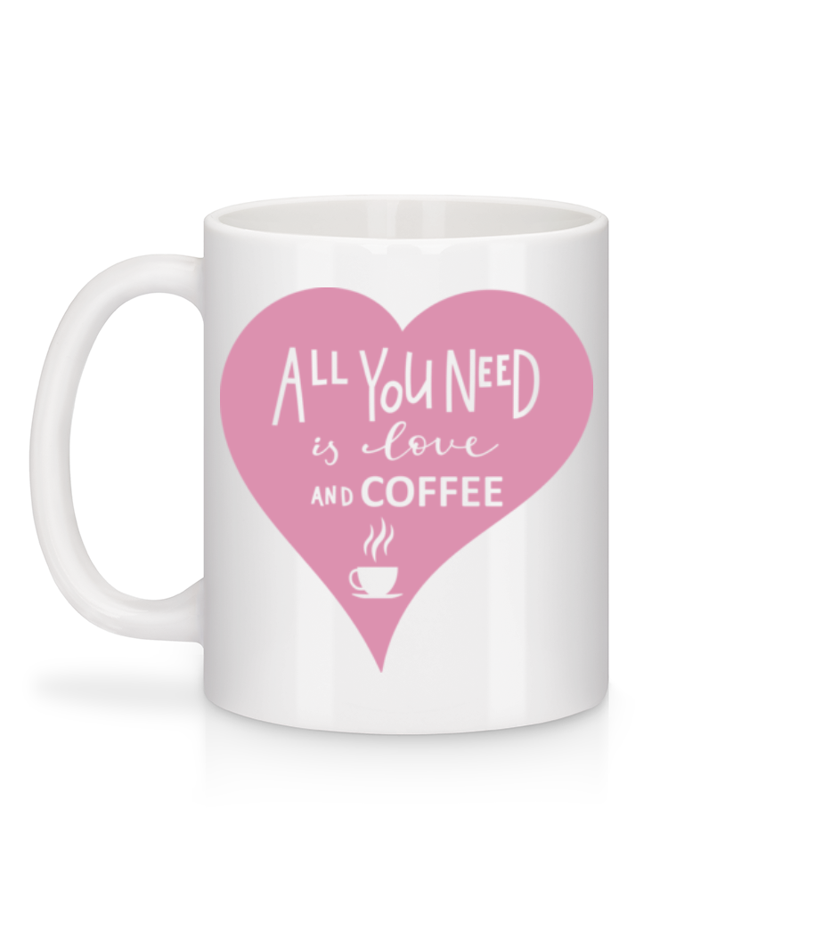 Love And Coffee - Mug en céramique blanc - Blanc - Derrière