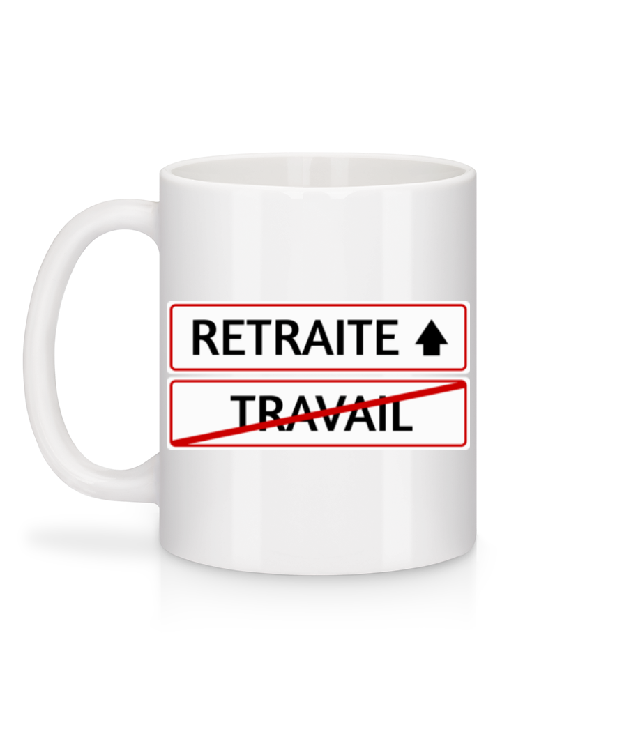 Retraite Sign - Mug en céramique blanc - Blanc - Derrière