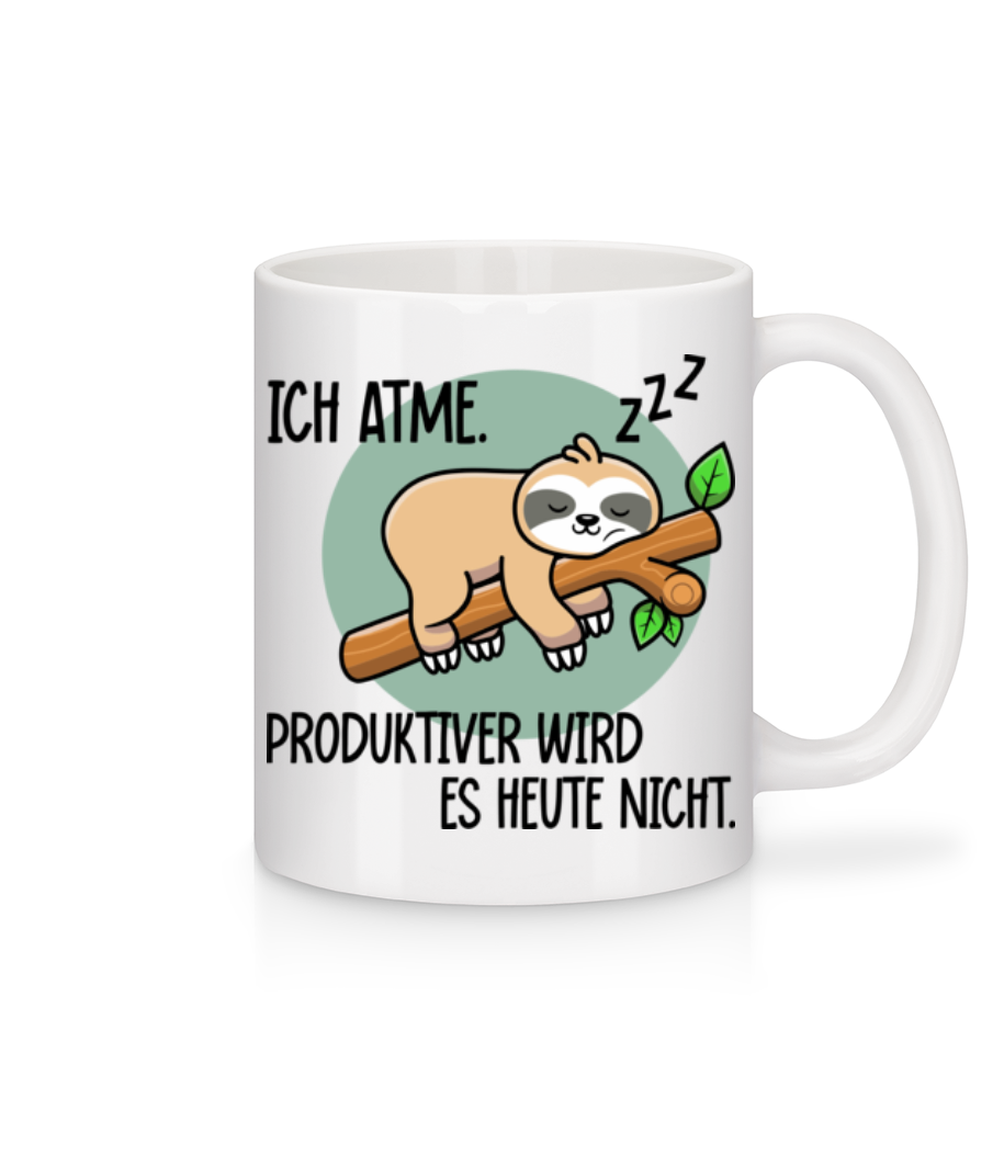 Vorschau: Ich Atme Produktiver Wird Es Nicht - Tasse - Weiß - Vorne