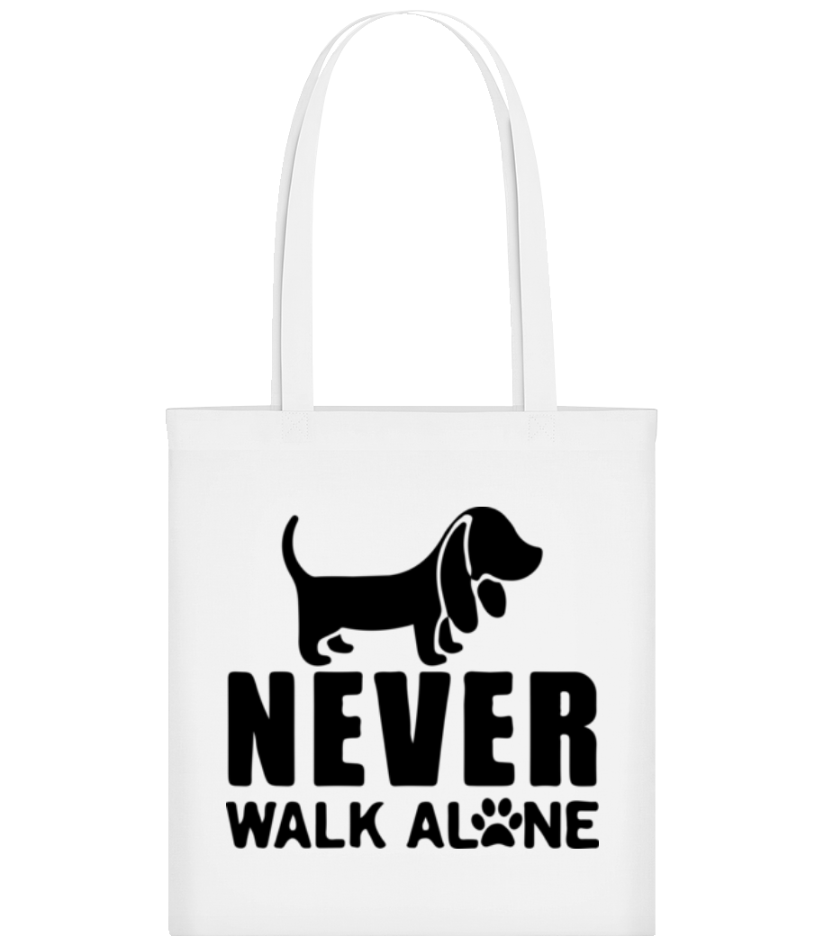 Aperçu: Never Walk Alone Dog - Tote Bag - Blanc - Devant