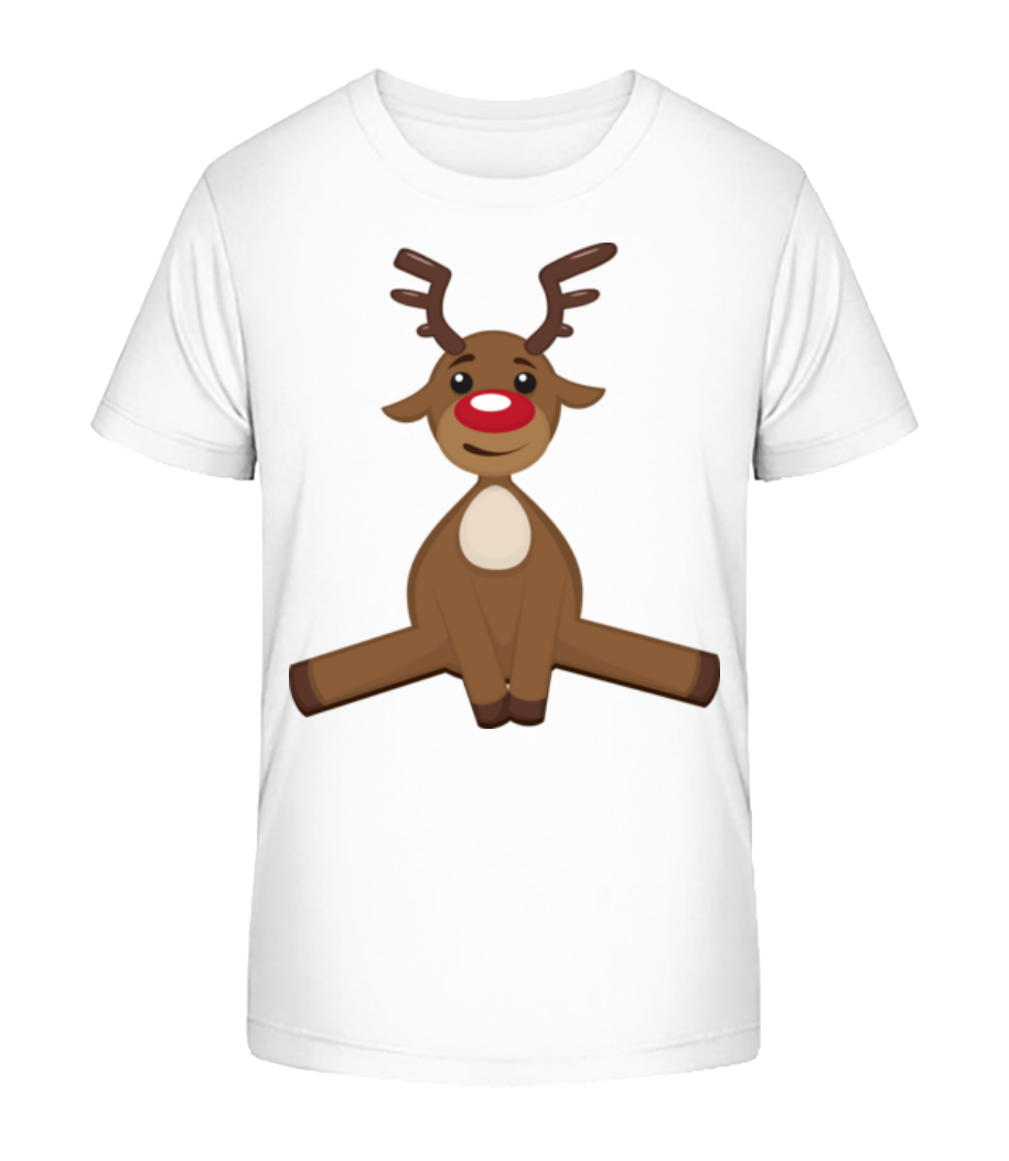 Cerf De Noël - T-shirt bio Enfant Stanley Stella 2.0 - Blanc - Devant