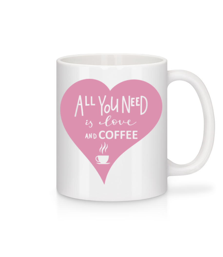 Love And Coffee · Mug en céramique blanc