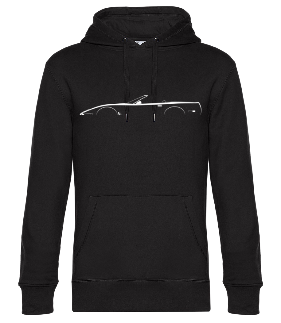 Aperçu: 'Corvette C4 Convertible' Silhouette - Sweat à capuche premium Unisexe - Noir - Devant