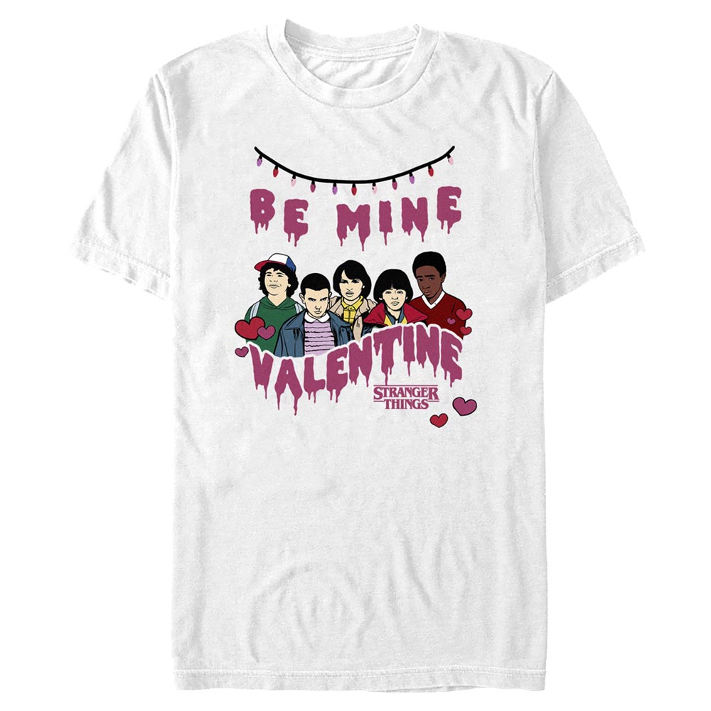 Netflix - Stranger Things - Photo de groupe Be Mine - Valentine's Day - Homme T-shirt