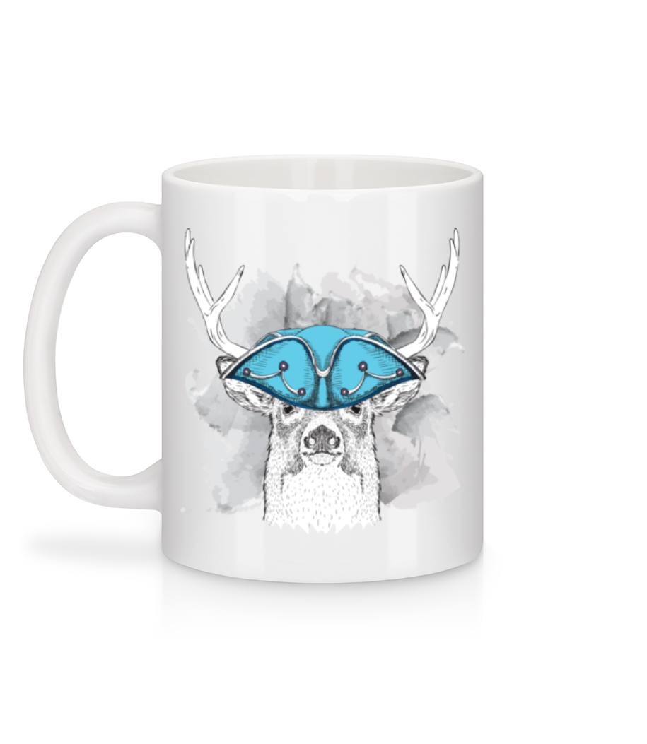 Matrosen Hirsch - Tasse - Weiß - Hinten