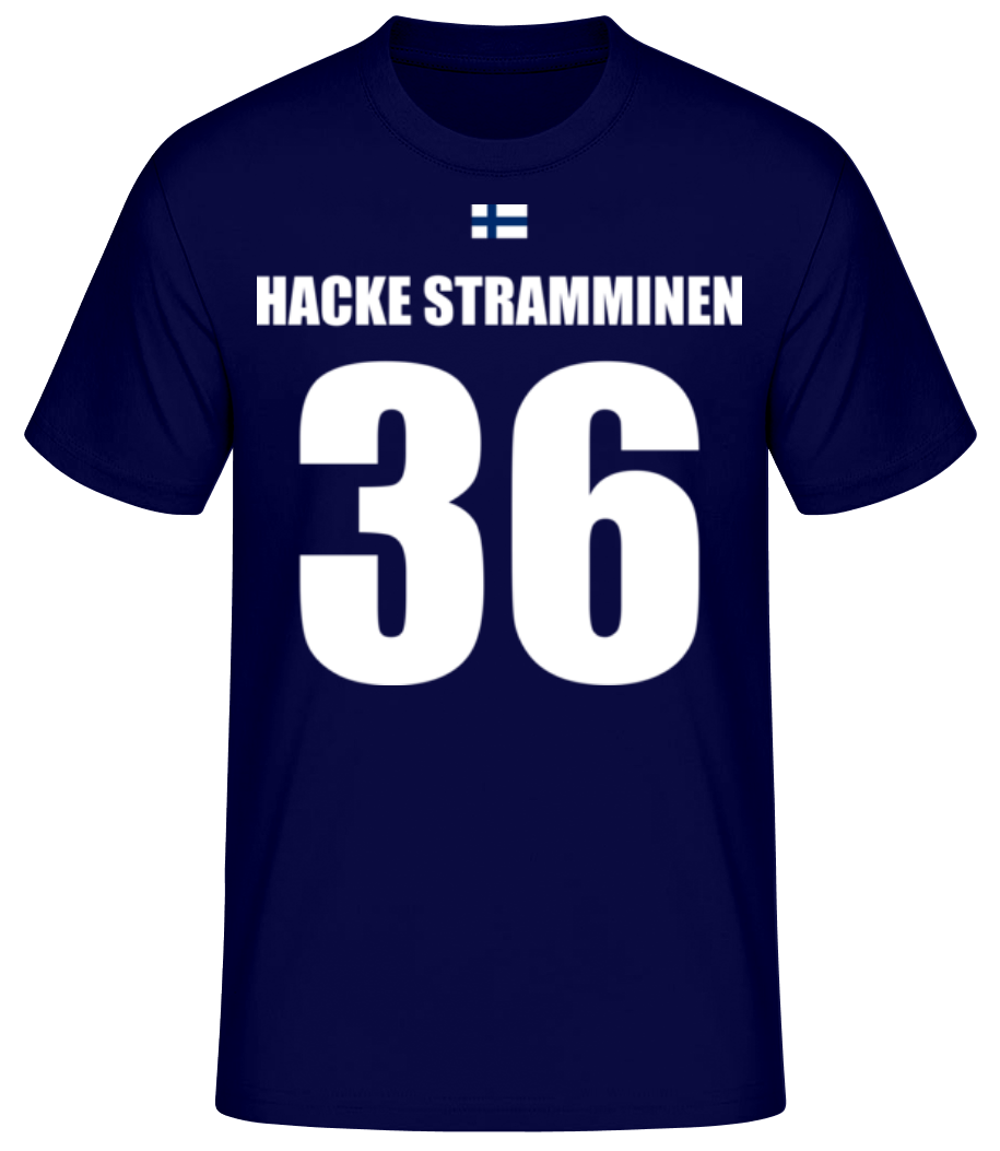 Finnland Fußball Trikot Hacke Stramminen · Männer Basic T-Shirt