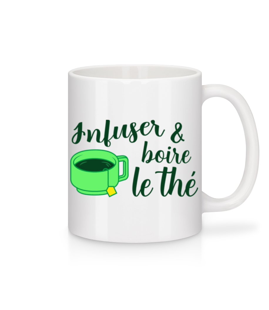 Infuser Et Boire Le Thé · Mug en céramique blanc