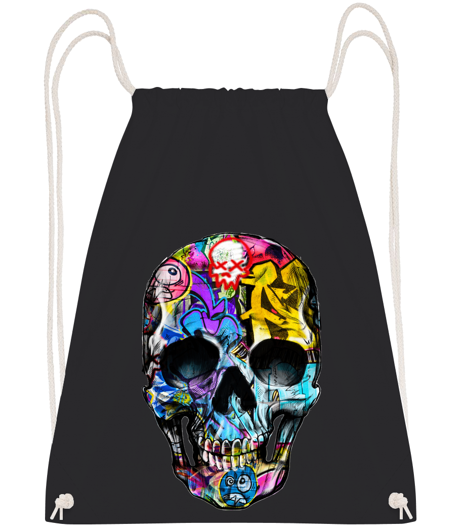 Graffiti Mort - Sac à dos Drawstring - Noir - Vorn
