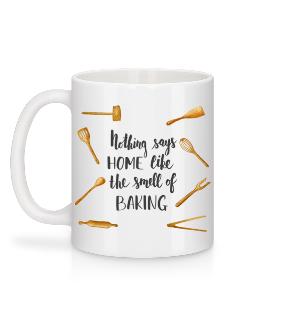 Aperçu: The Smell Of Baking - Mug en céramique blanc - Blanc - Derrière