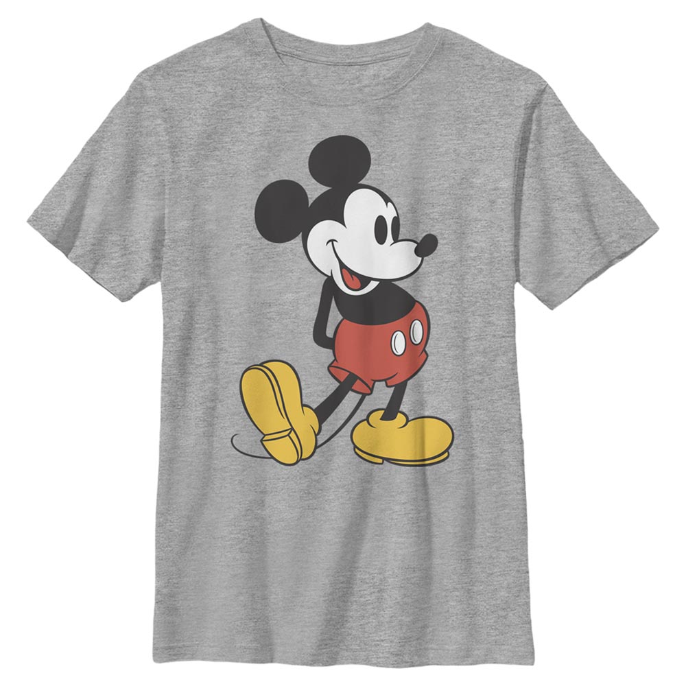 Aperçu: Disney Classics - Mickey Mouse - Mickey Classic - Enfant T-shirt - Gris chiné - Devant