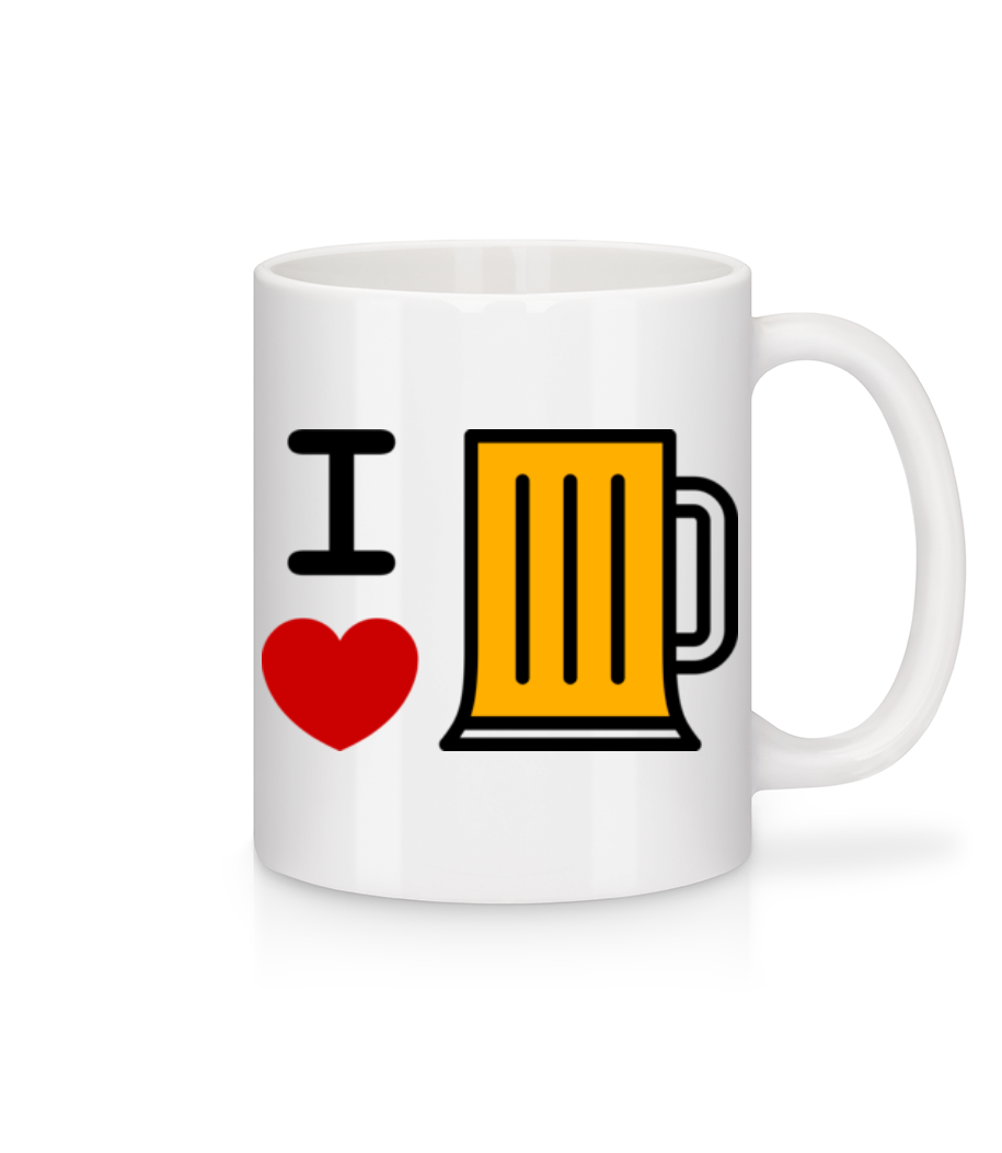 J'adore La Biere · Mug en céramique blanc