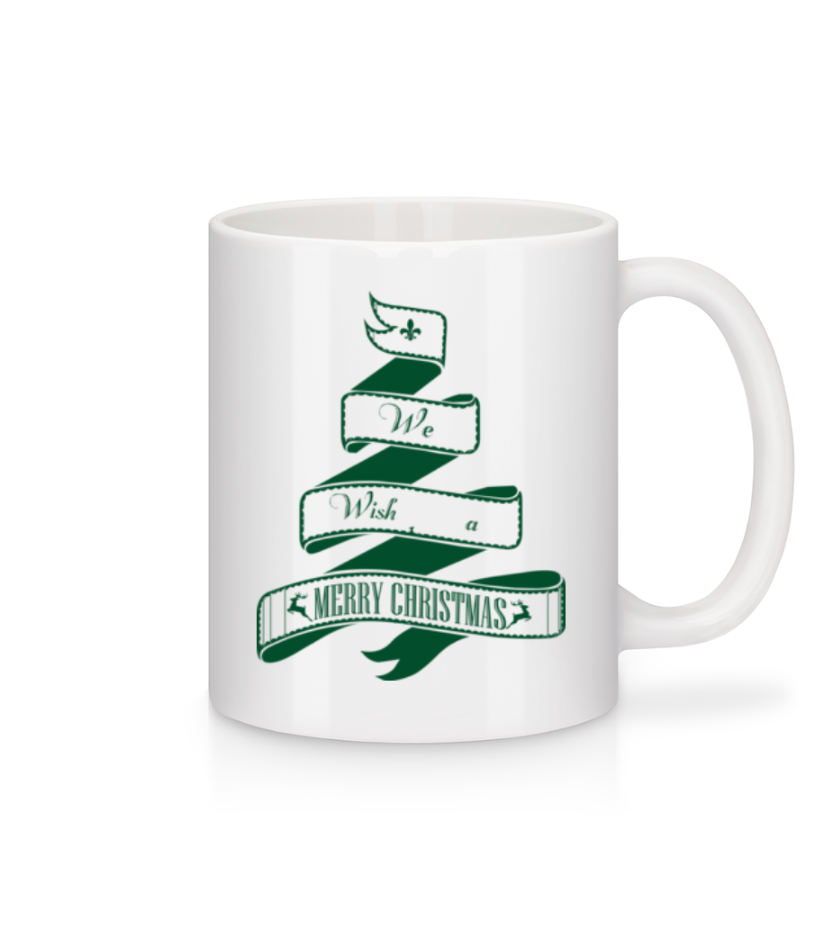 We Wish You A Merry Christmas · Mug en céramique blanc