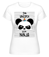 5% Unicorn 95% Ninja -  Shirtinator Women's T-Shirt - White - Front 5% Unicorn 95% Ninja -  Shirtinator Women's T-Shirt - White - Front