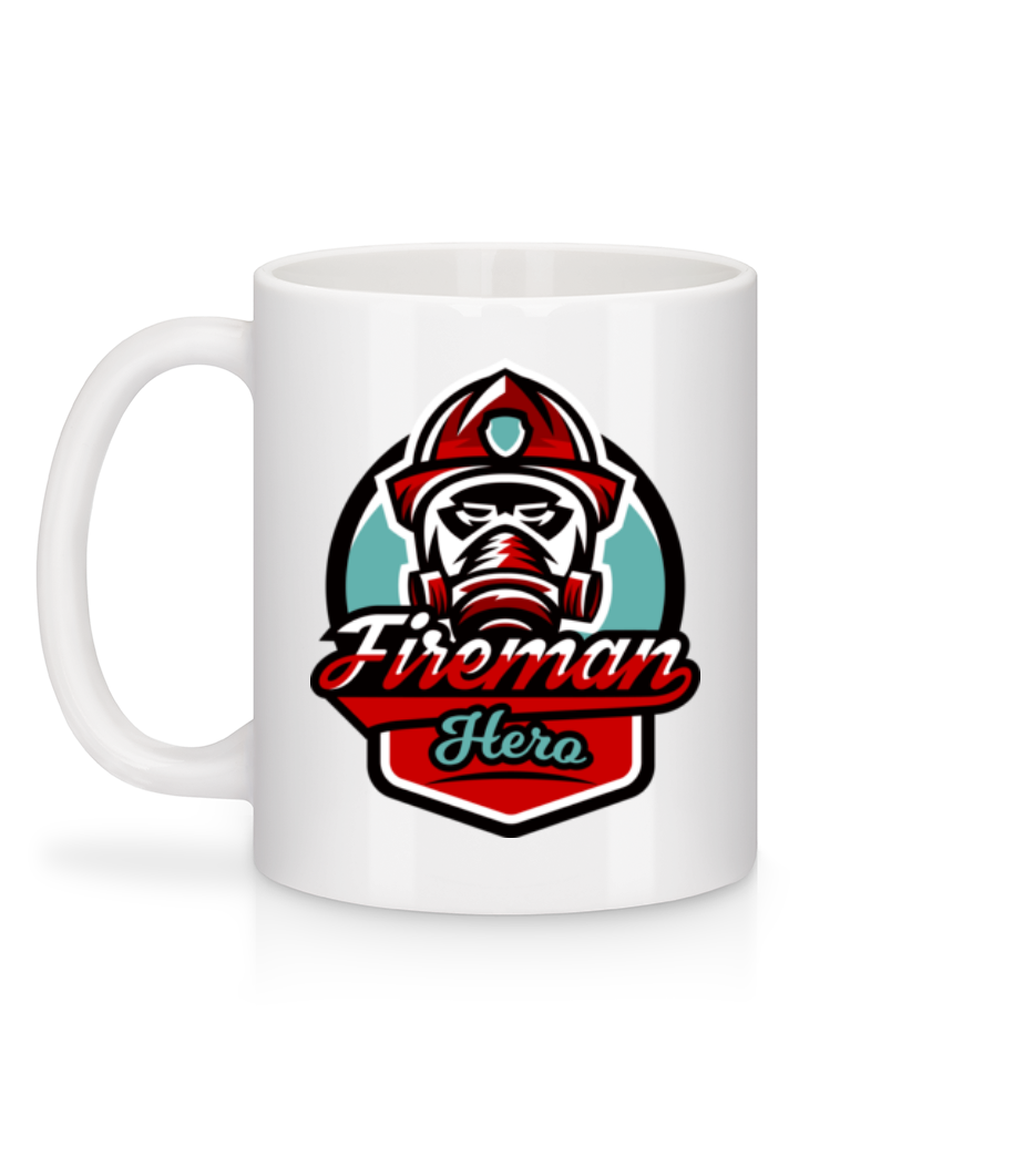 Aperçu: Fireman Hero - Mug en céramique blanc - Blanc - Derrière