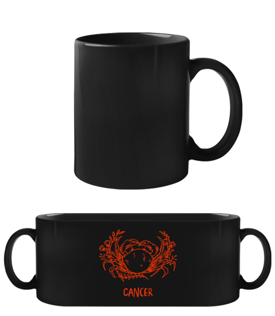 Scribble Style Zodiac Sign Cancer · Tasse Noire