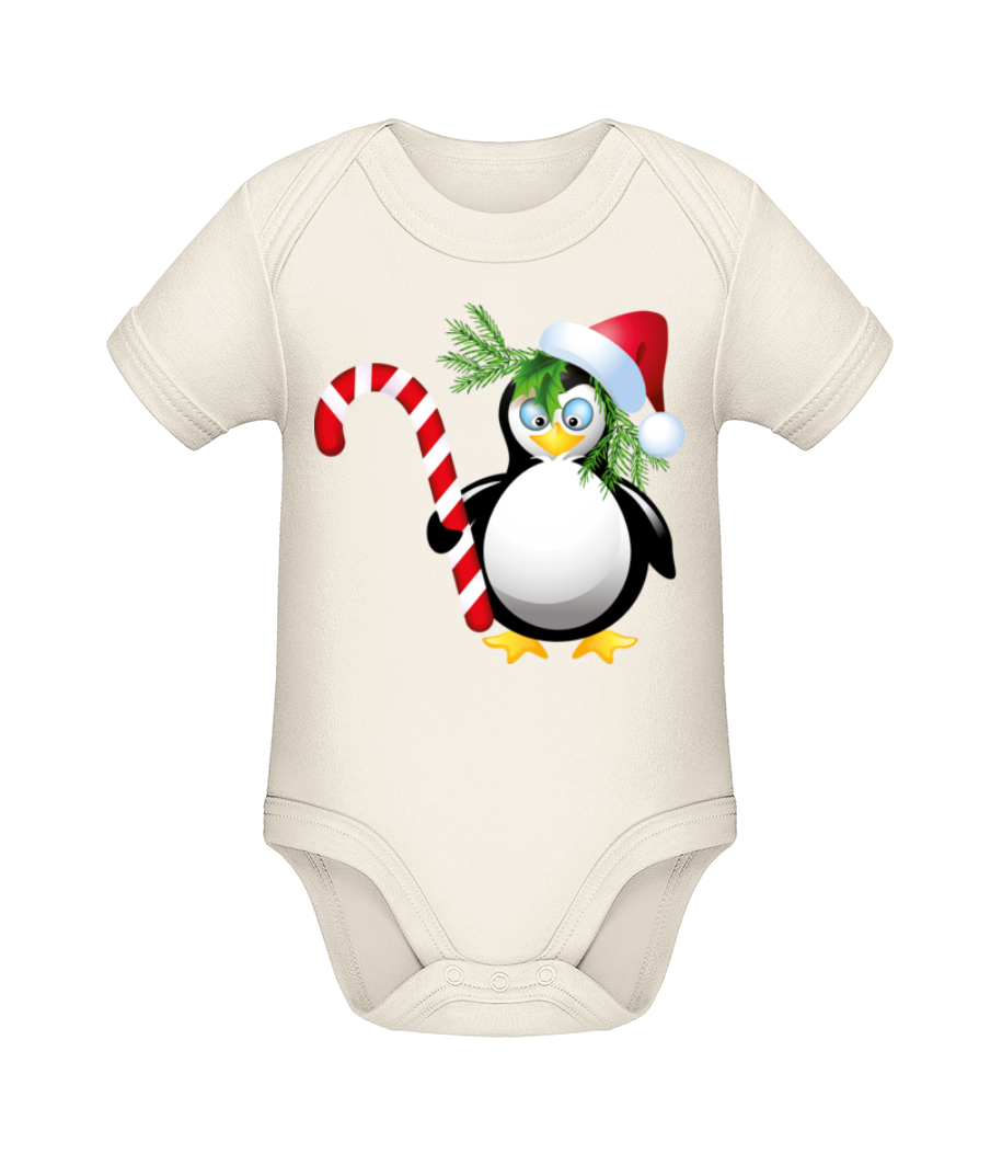 Pingouin Santa · Body manches courtes bio