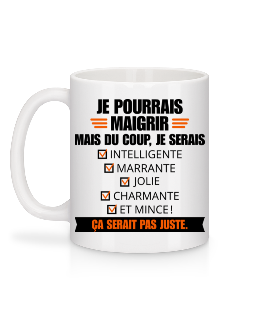 Aperçu: Je Pourrais Maigrir - Mug en céramique blanc - Blanc - Derrière