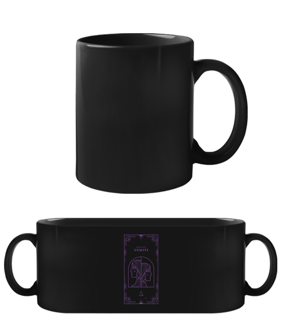 Art Deco Zodiac Sign Gemini · Tasse Noire