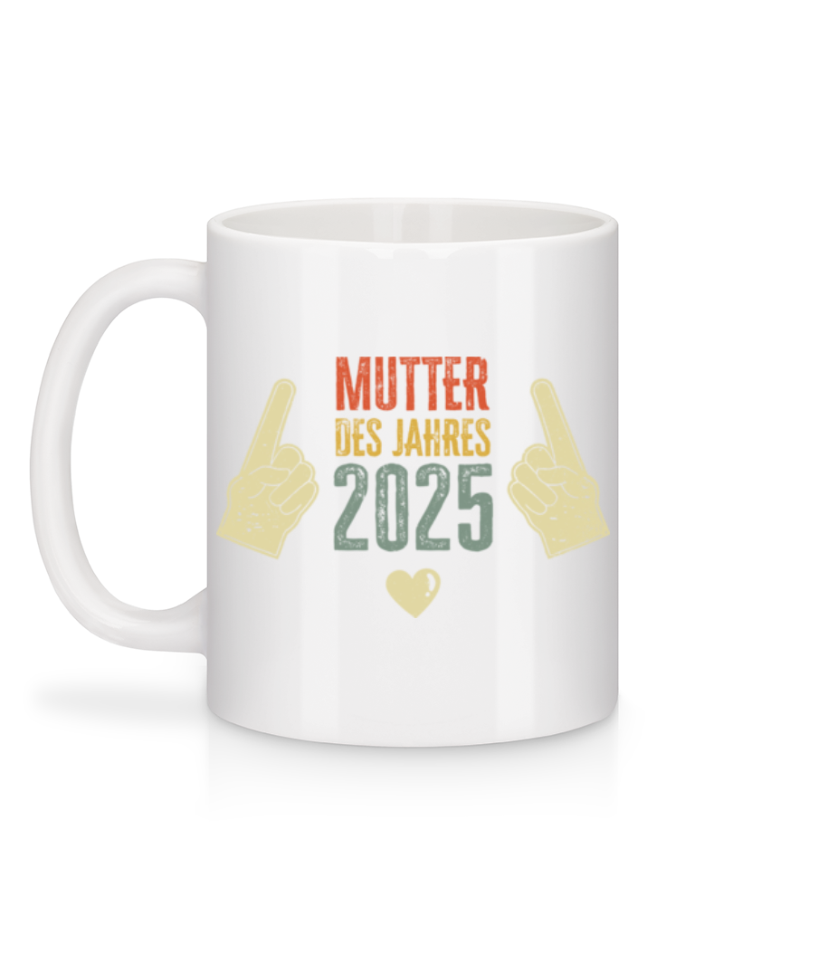 Mutter des Jahres 2025 - Tasse - Weiß - Hinten