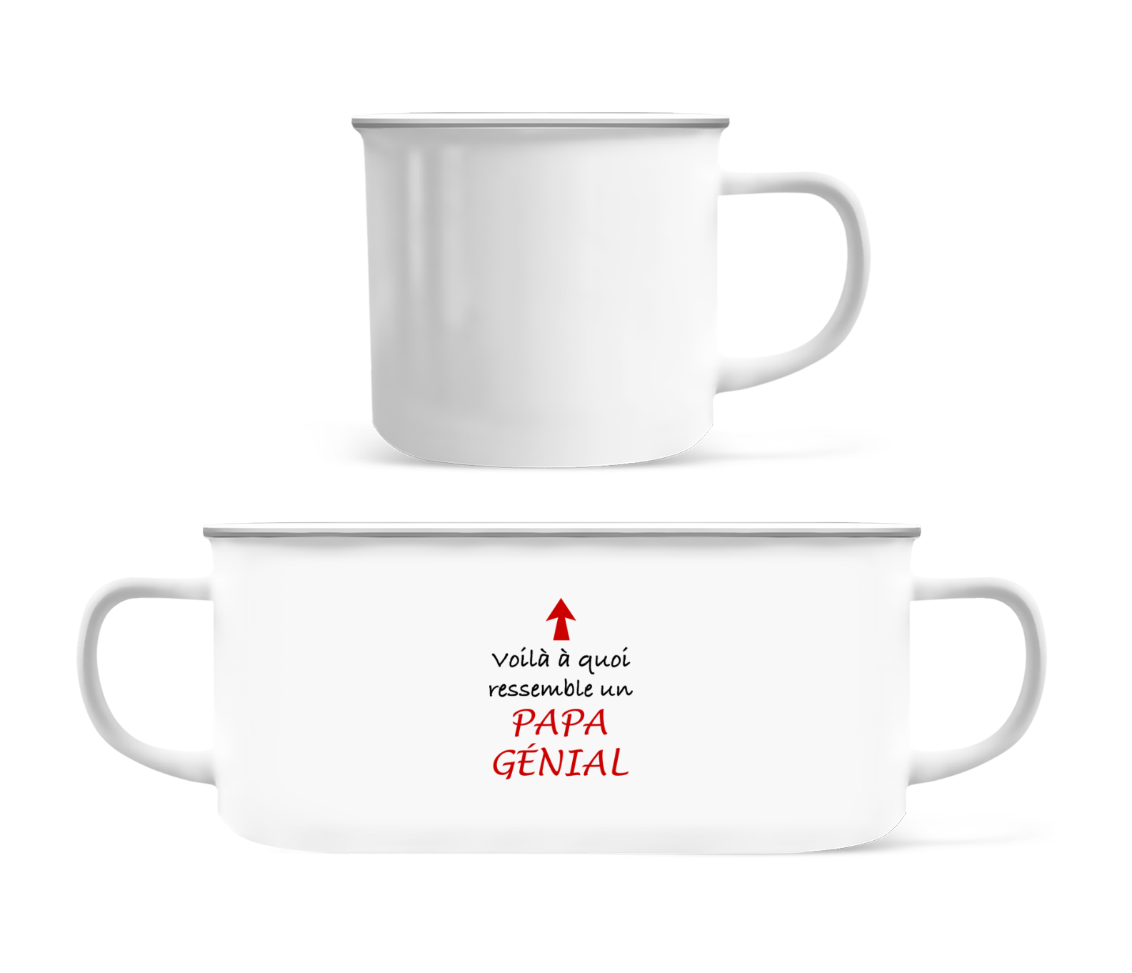 Papa Génial · Tasse Émaillée
