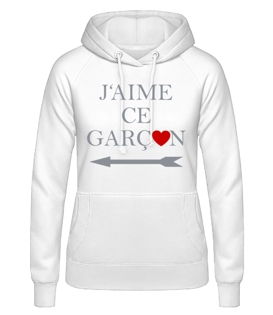 J'Aime Ce Garçon · Sweat à capuche basique pour femme