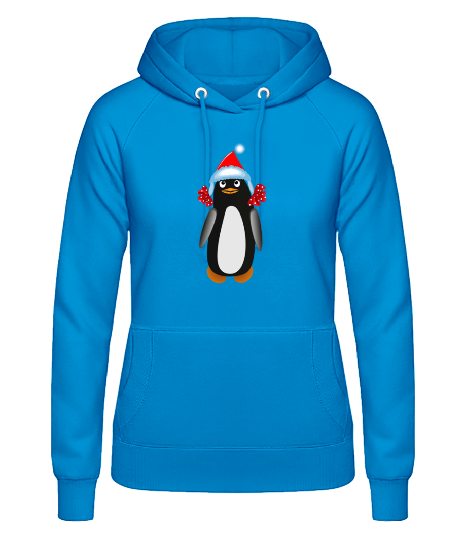 Pingouin À Noël 1 · Sweat à capuche basique pour femme
