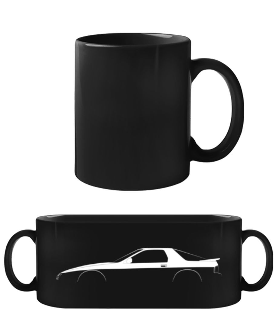 'Mazda RX-7 FC' Silhouette · Tasse Noire