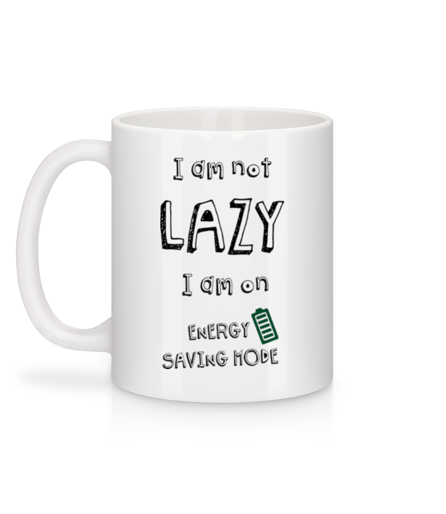 Aperçu: I Am Not Lazy - Mug en céramique blanc - Blanc - Derrière