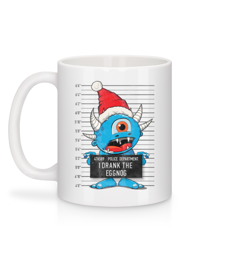 Aperçu: Photo Criminelle De Noël Monstre - Mug en céramique blanc - Blanc - Derrière
