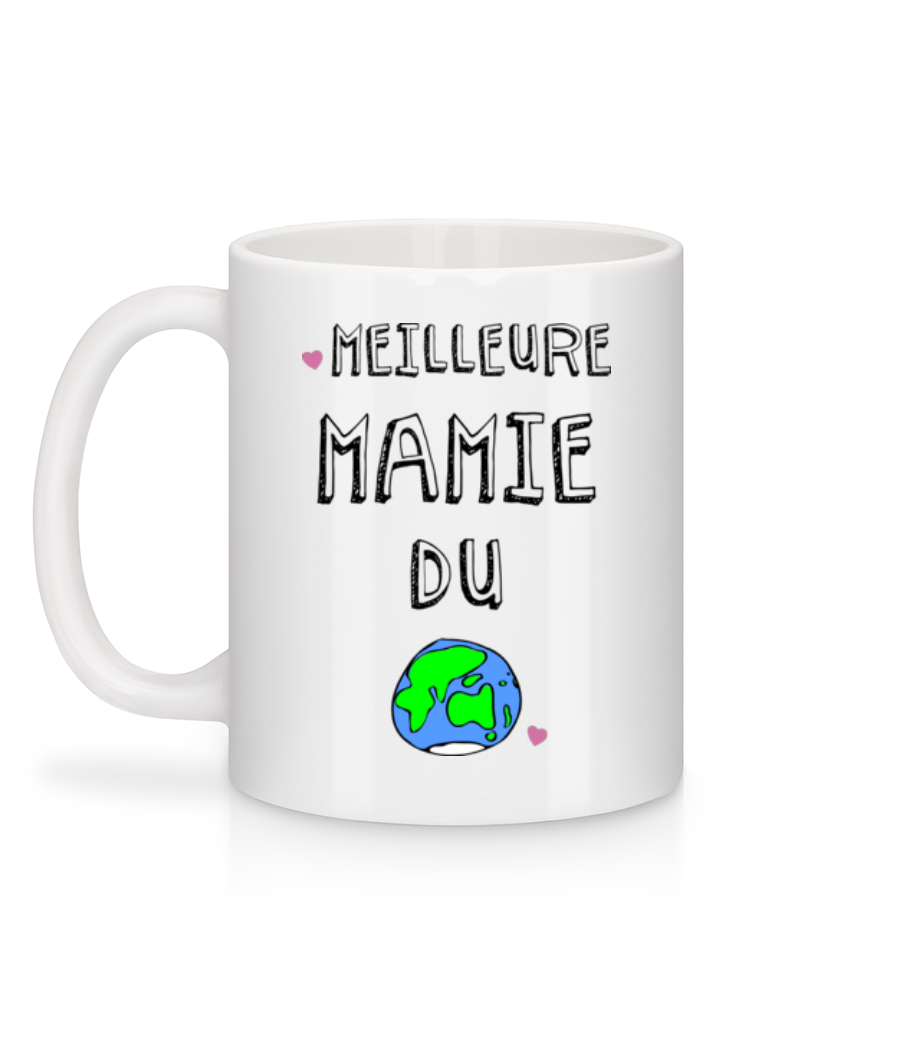 Aperçu: Meilleure Mamie Du Monde - Mug en céramique blanc - Blanc - Derrière
