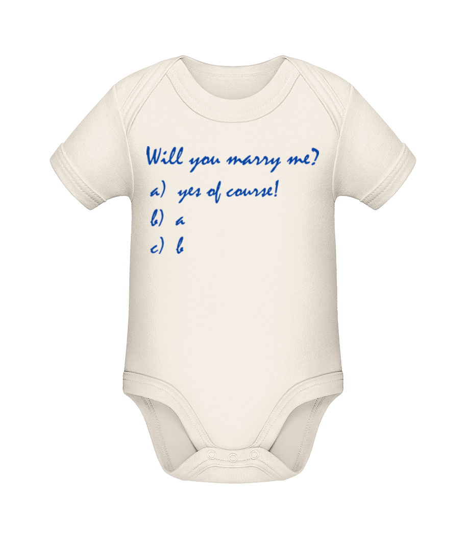 Will You Marry Me? Funny Answers · Body manches courtes bio