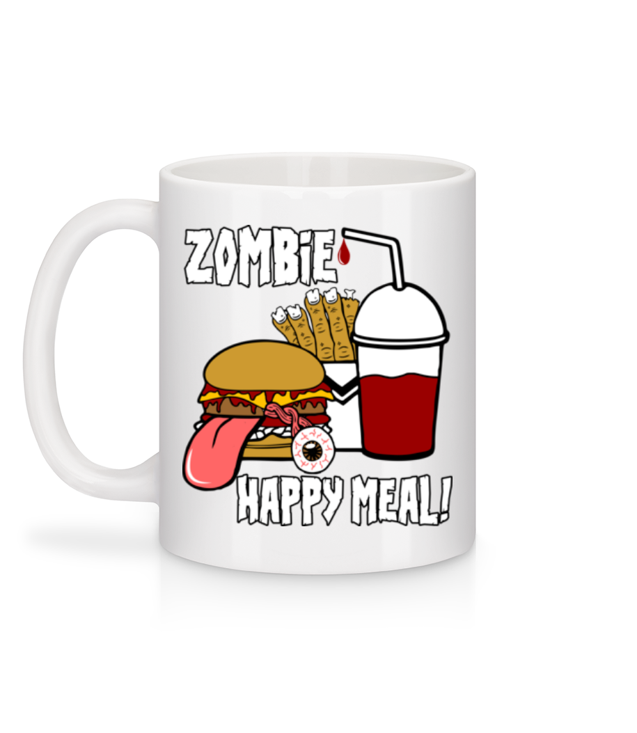 Vorschau: Zombie Happy Meal - Tasse - Weiß - Hinten