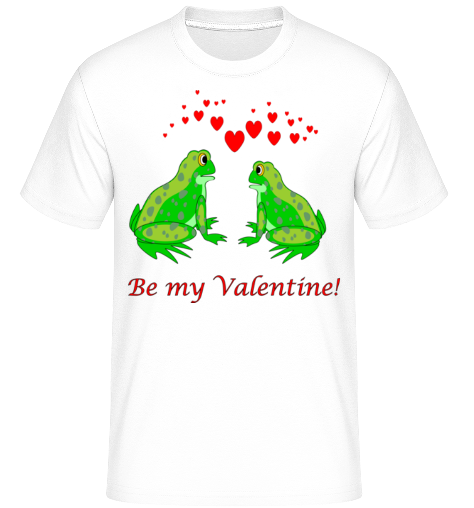 Aperçu: Frogs Be My Valentine -  T-Shirt Shirtinator homme - Blanc - Devant