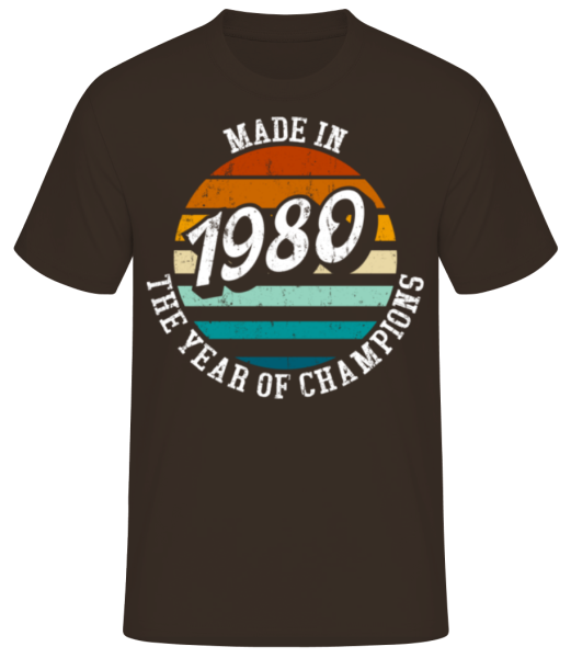 1980 The Year Of Champions - T-shirt standard Homme - Marron - Devant