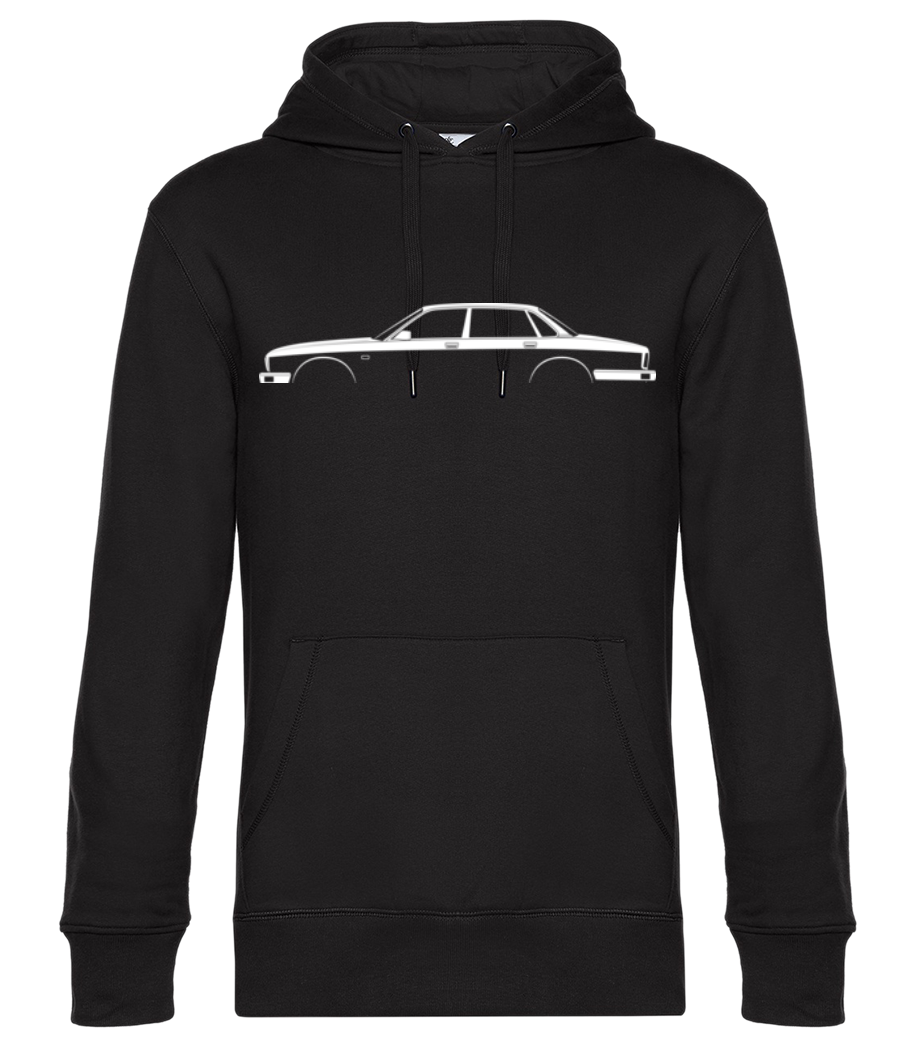 Aperçu: 'Jaguar XJ (XJ40)' Silhouette - Sweat à capuche premium Unisexe - Noir - Devant