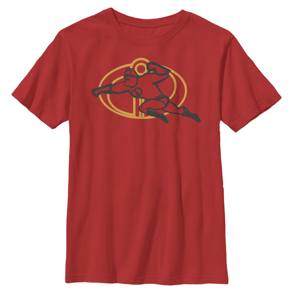 Aperçu: Pixar - Les Indestructibles - Mr. Indestructible Incredi Line - Enfant T-shirt - Rouge - Devant