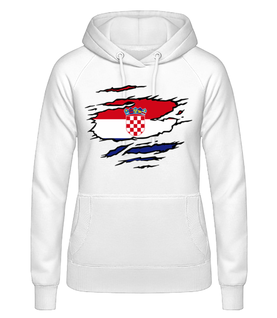 Drapeau mûré Croatie · Sweat à capuche basique pour femme