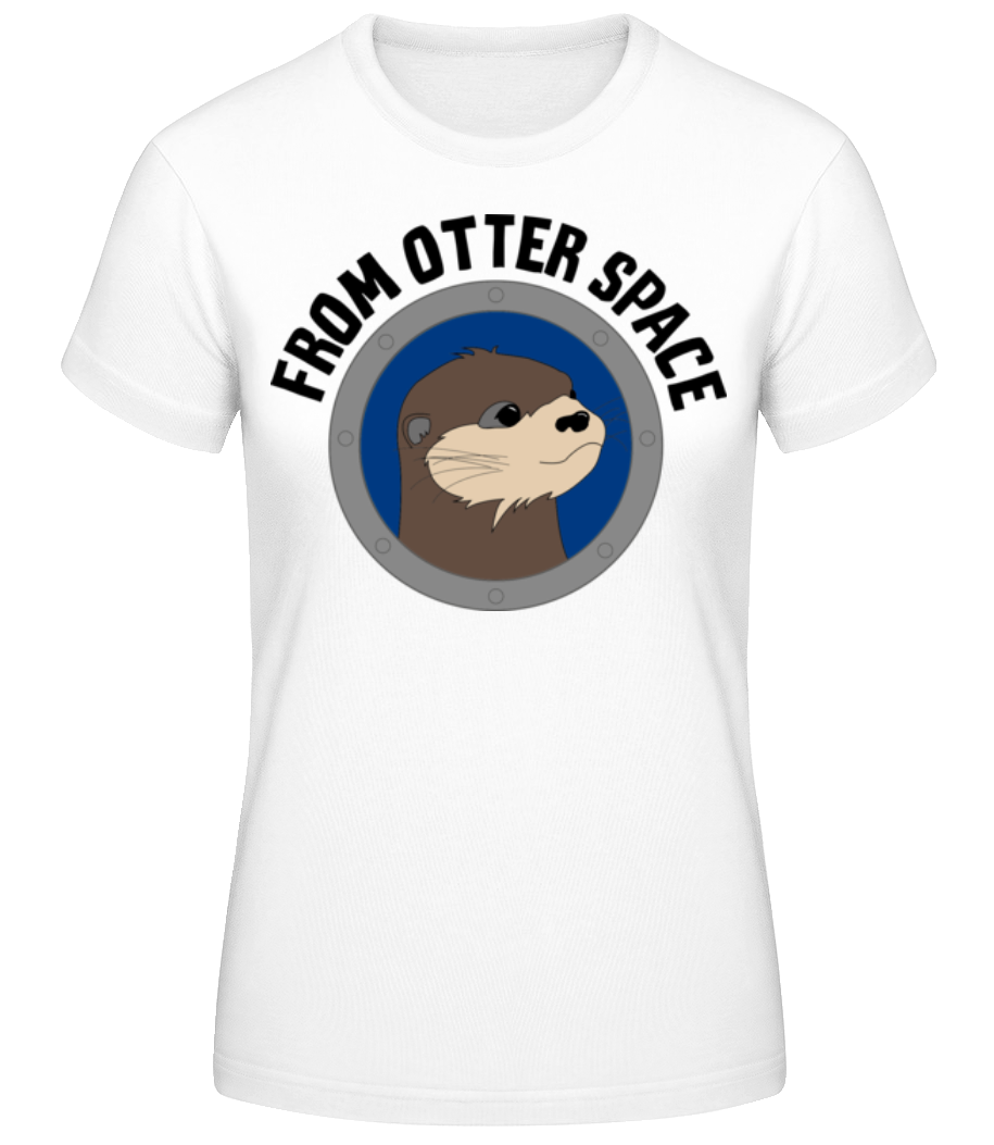 Vorschau: From Otter Space - Frauen Basic T-Shirt - Weiß - Vorne