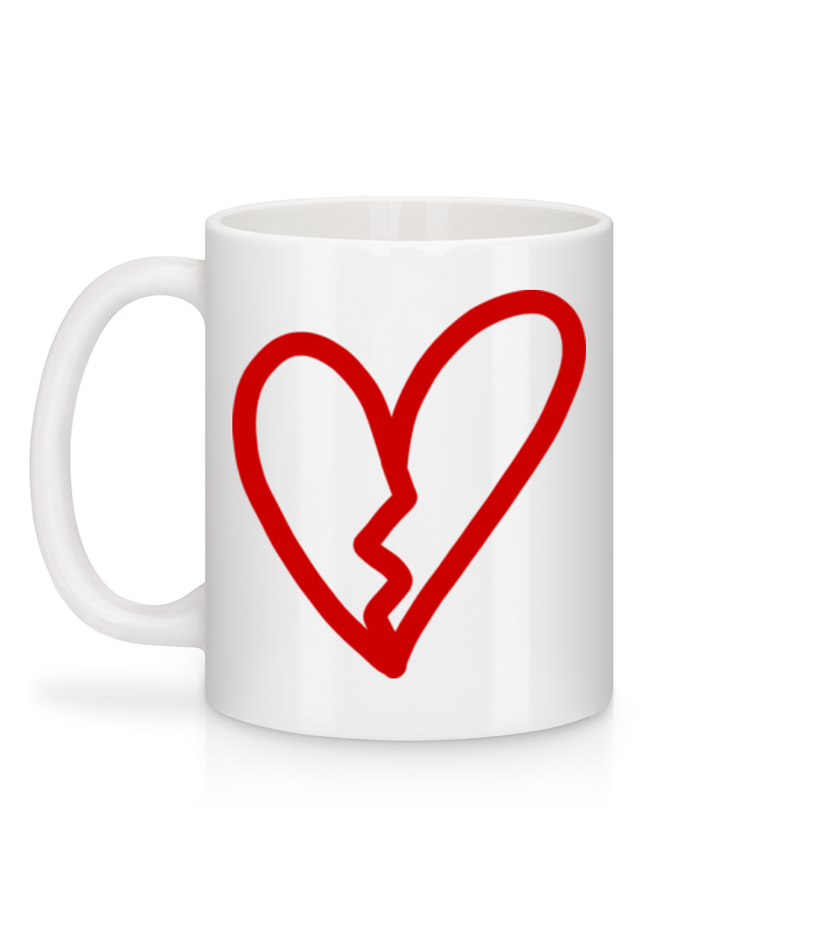 Aperçu: Broken Heart - Mug en céramique blanc - Blanc - Derrière