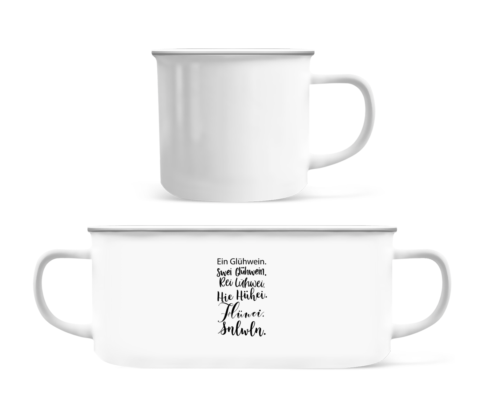 Glühwein Never Ending Story · Emaille-Tasse