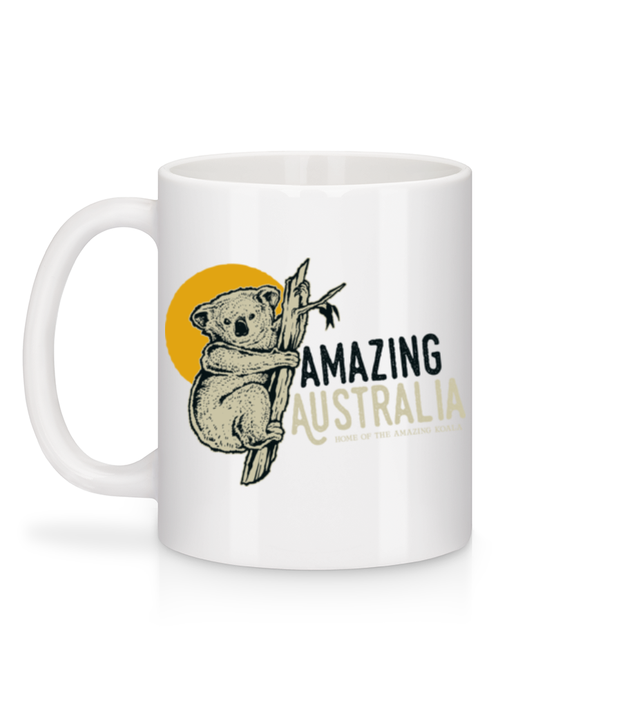 Koala Amazing Australia - Mug en céramique blanc - Blanc - Derrière
