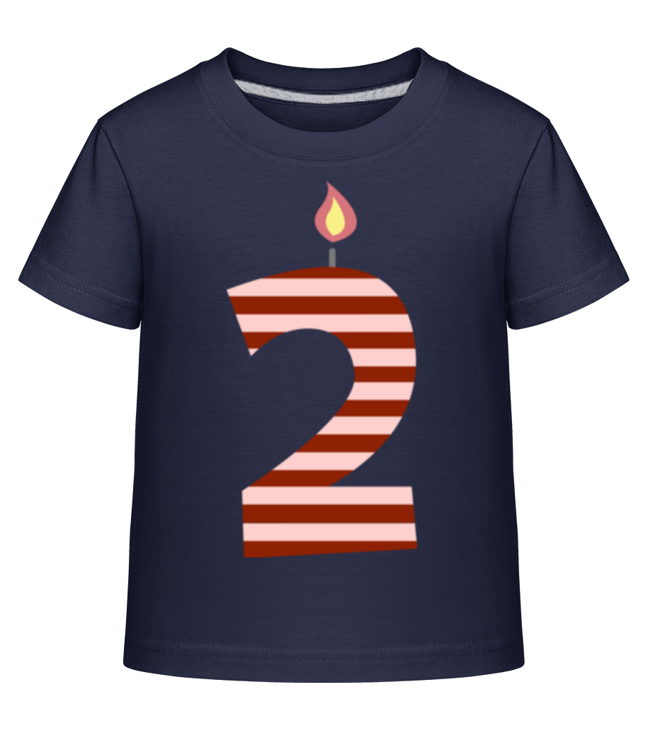 Aperçu: Bougie D'Anniversaire - T-shirt shirtinator Enfant - Bleu marine - Devant