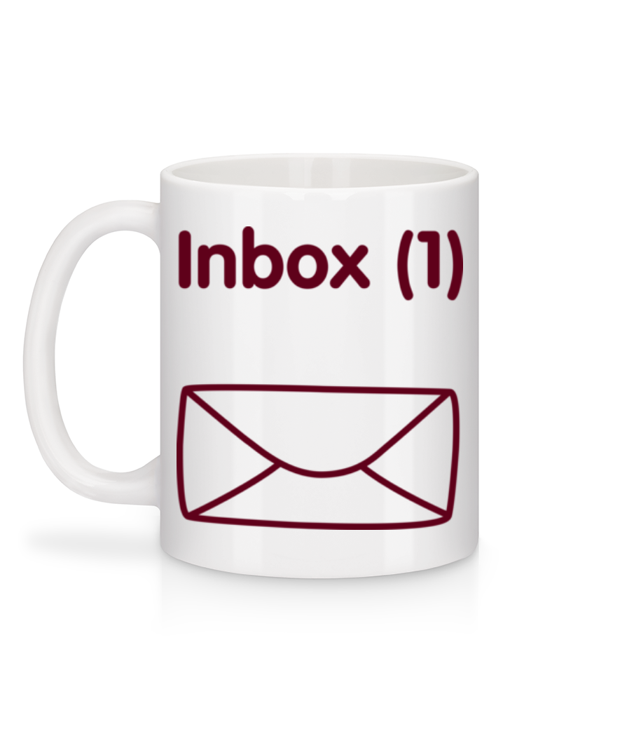 Inbox(1) - Bébé Annoncer - Mug en céramique blanc - Blanc - Derrière