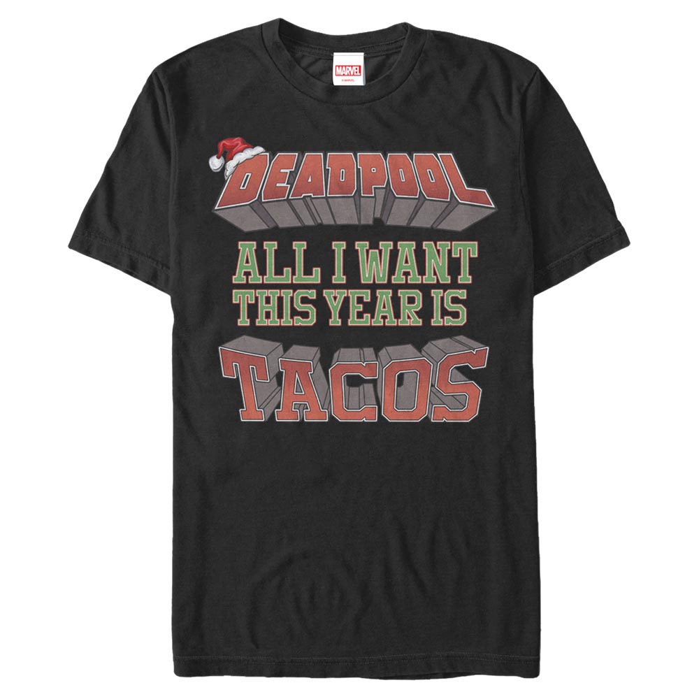 Marvel - Deadpool - Deadpool Tacos This Year - Christmas - Homme T-shirt