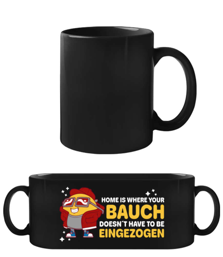 Bauch Einziehen · Schwarze Tasse