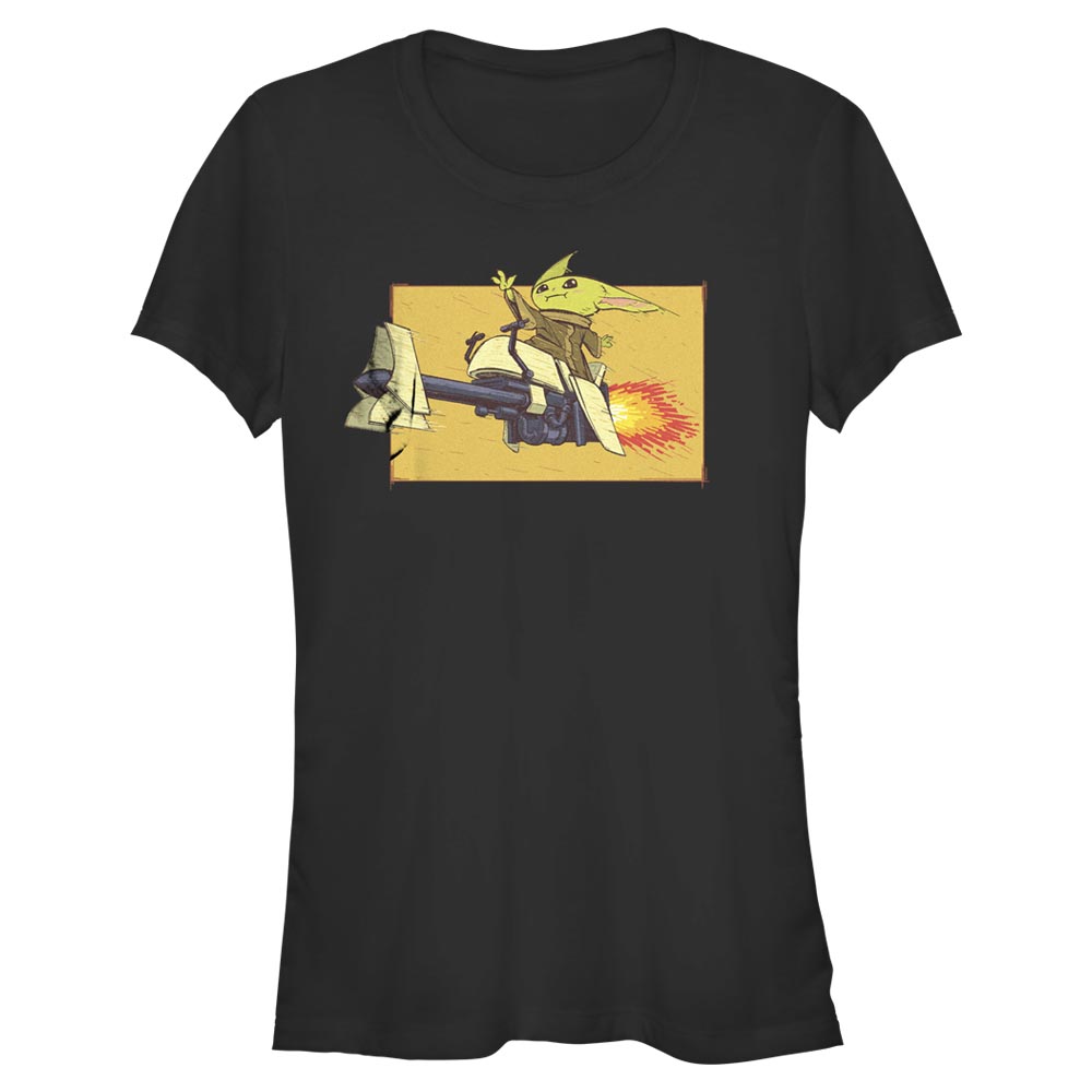 Star Wars - The Mandalorian - Grogu Speeder Bike Force - Femme T-shirt