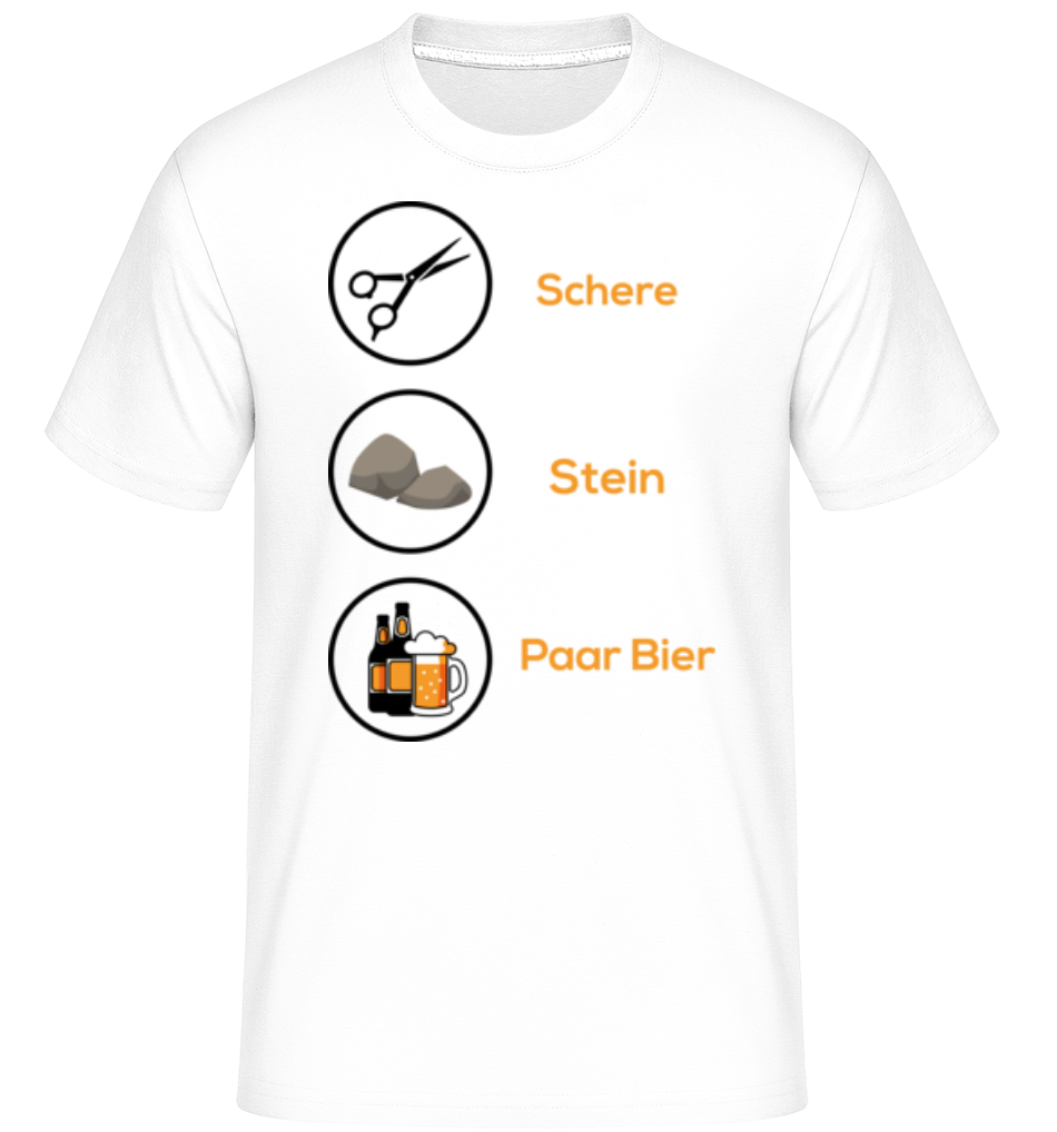 Schere Stein Paar Bier · Shirtinator Männer T-Shirt