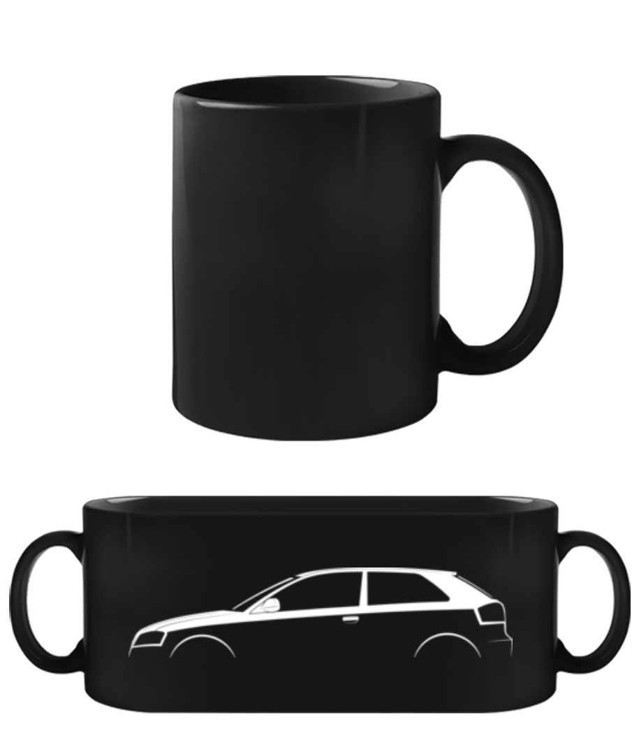 'Audi A3 (8P)' Silhouette · Tasse Noire