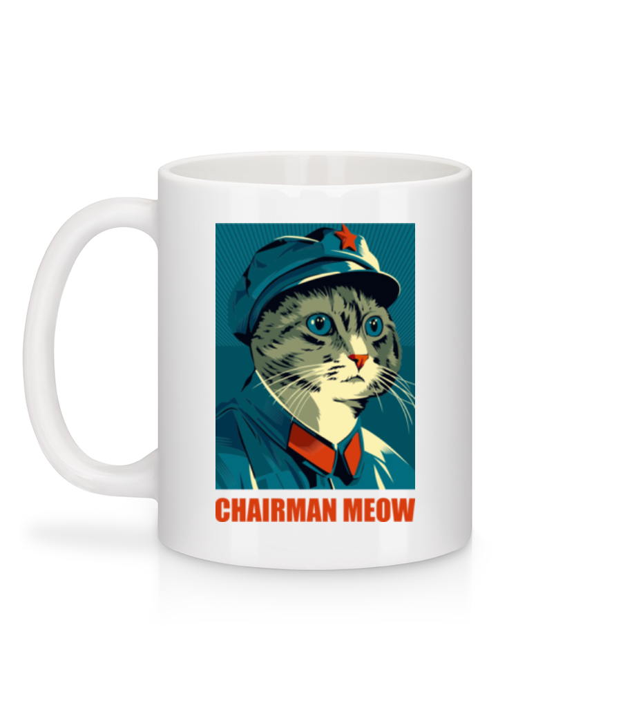 Aperçu: Chairman Meow - Mug en céramique blanc - Blanc - Derrière